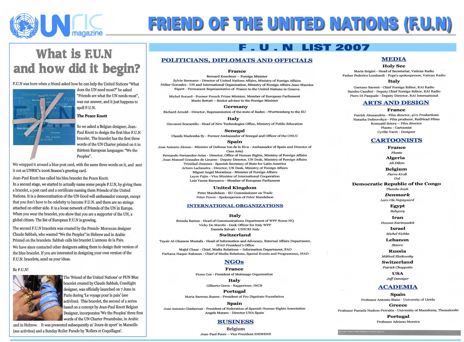 F.U.N - Friend of the United Nations