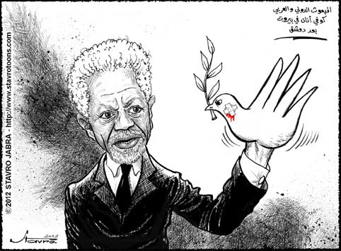 stavro-Lenvoy spcial de lONU en Syrie, Kofi Annan  Beyrouth