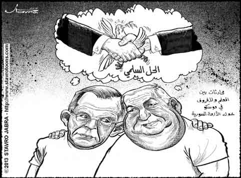 stavro- Rencontre  Sergue Lavrov et  Walid Moallem  Moscou qui a dclar que Damas est toujours prt  des ngociations de paix