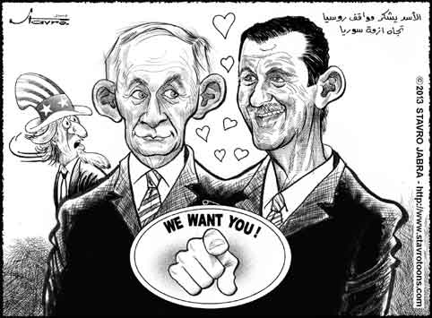 stavro- Assad remercie la Russie pour son soutien face  l'attaque froce contre Damas