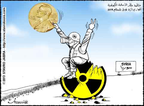 stavro- Le Nobel de la paix 2013  l'Organisation pour l'interdiction des armes chimiques