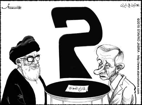 stavro-Rencontre entre le prsident russe Vlademir Poutine et le guide suprme l'ayatollah Khamenei en Iran sur la Syrie.