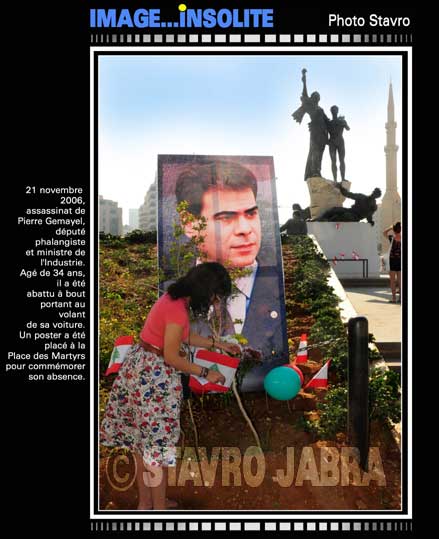 photo stavro - Commmoration du martyr Pierre Gemayel  la Place des Martyrs