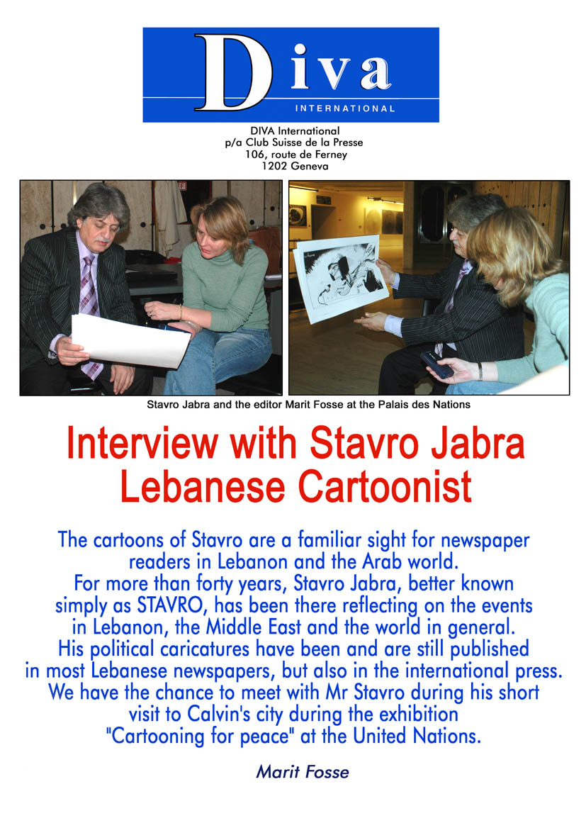 Interview With Stavro Jabra Lebanese Cartoonist