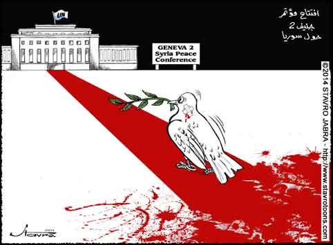 stavro-GENEVE 2:La confrence de paix sur le conflit syrien s'ouvre aujourd'hui  Montreux, runit pour la premire fois l'opposition et le rgime de Damas.