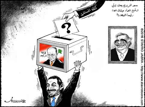 stavro-La crise prsidentielle: Appui officiel apport par Saad Hariri  la candidature de Michel Aoun.
