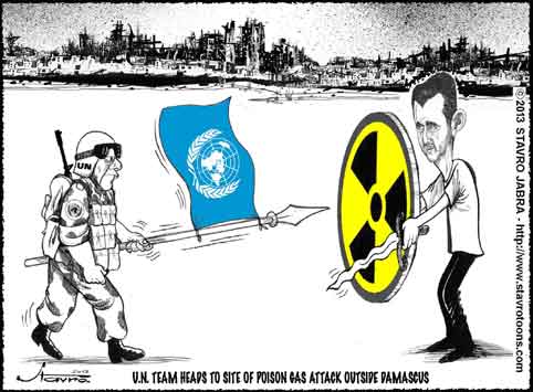 stavro- U.N. team heads to site of poison gas attack outside Damascus