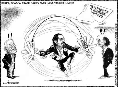 stavro-Berri, Geagea trade barbs over new Cabinet lineup